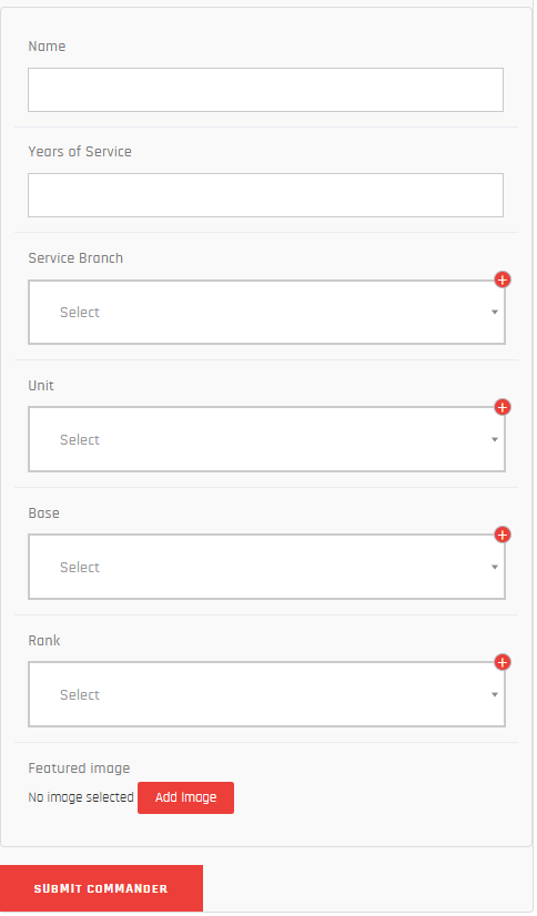 Commander Submission Form
